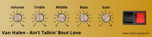 réglage ampli Ain't Talkin' Bout Love